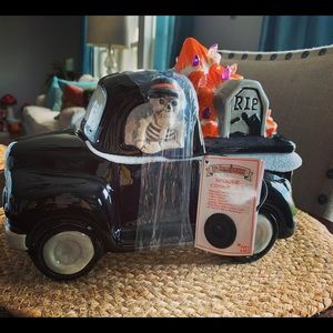Mr Christmas Spooky Truck Cookie Jar Canister